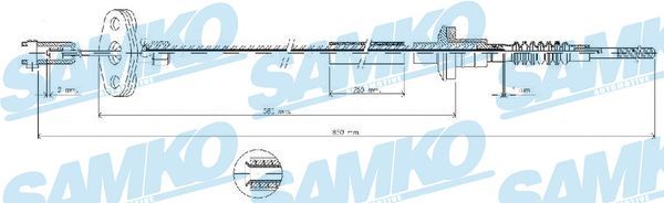Cable Pull, clutch control SAMKO C0035C