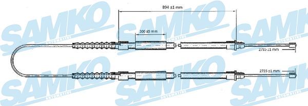 Тросовий привод, стоянкове гальмо SAMKO C0174B