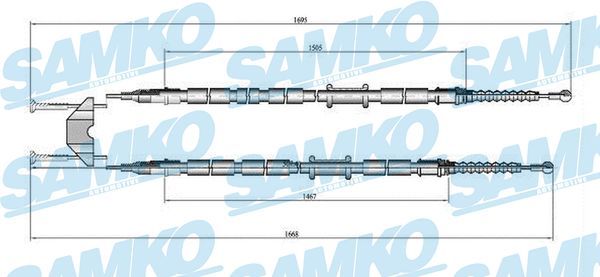 Тросовий привод, стоянкове гальмо SAMKO C0538B