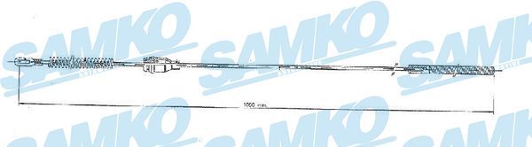 Cable Pull, parking brake SAMKO C0548B