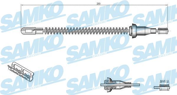 Trosas, stovėjimo stabdys SAMKO C0556B