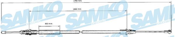 Тросовий привод, стоянкове гальмо SAMKO C0707B