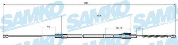 Тросовий привод, стоянкове гальмо SAMKO C0809B