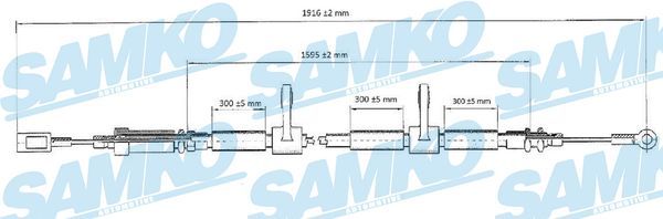 Тросовий привод, стоянкове гальмо SAMKO C0985B