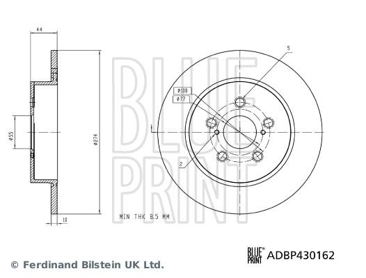Brake Disc BLUE PRINT ADBP430162