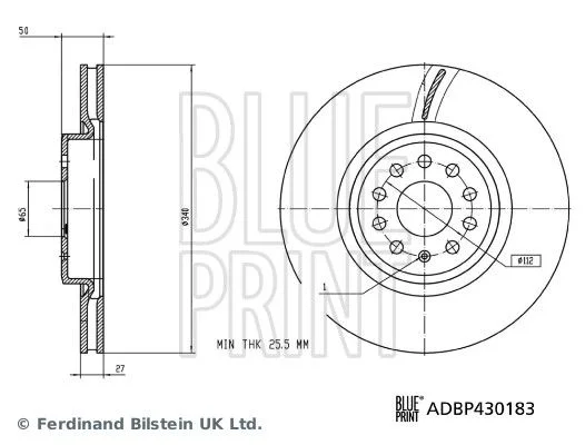 Brake Disc BLUE PRINT ADBP430183