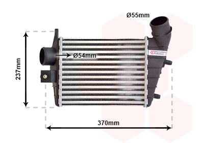 Charge Air Cooler VAN WEZEL 01004085