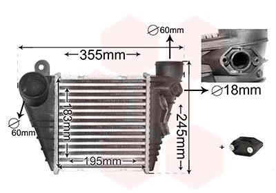 Charge Air Cooler VAN WEZEL 03004185