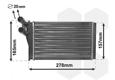 Heat Exchanger, interior heating VAN WEZEL 03006097