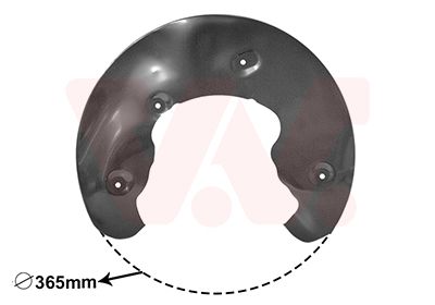 Apsauginis skydas, stabdžių diskas VAN WEZEL 0327372