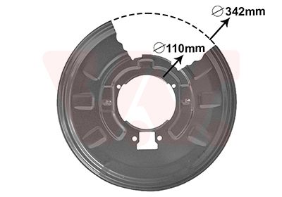 Splash Guard, brake disc VAN WEZEL 0649373