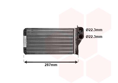 Heat Exchanger, interior heating VAN WEZEL 09006232