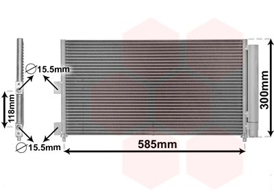 Condenser, air conditioning VAN WEZEL 17005289