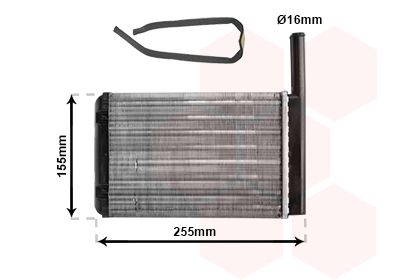 Heat Exchanger, interior heating VAN WEZEL 18006134