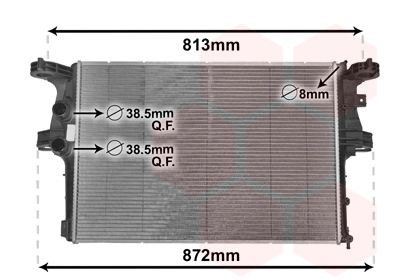 Radiator, engine cooling VAN WEZEL 28002126