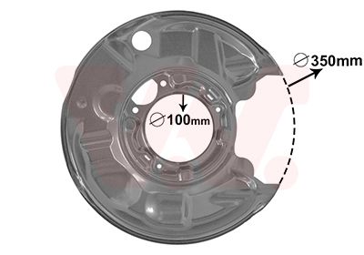 Splash Guard, brake disc VAN WEZEL 3032374