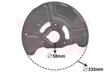 Splash Guard, brake disc VAN WEZEL 3044371