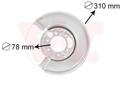 Splash Guard, brake disc VAN WEZEL 3075373