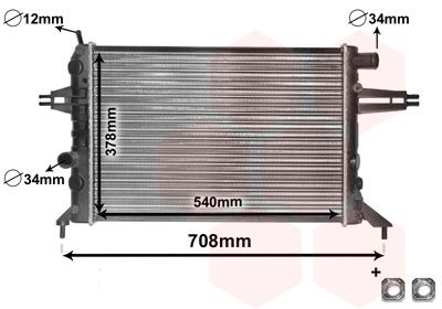 Radiatorius, variklio aušinimas VAN WEZEL 37002272