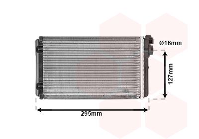 Heat Exchanger, interior heating VAN WEZEL 37006116