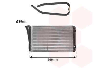 Heat Exchanger, interior heating VAN WEZEL 37006196