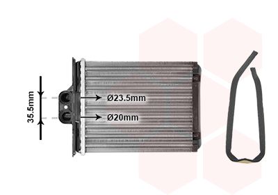 Heat Exchanger, interior heating VAN WEZEL 37006217