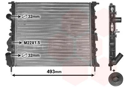Радіатор, система охолодження двигуна VAN WEZEL 43002197