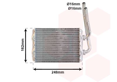 Heat Exchanger, interior heating VAN WEZEL 43006220