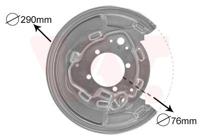 Splash Guard, brake disc VAN WEZEL 5307374