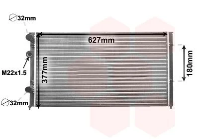 Радіатор, система охолодження двигуна VAN WEZEL 58002027