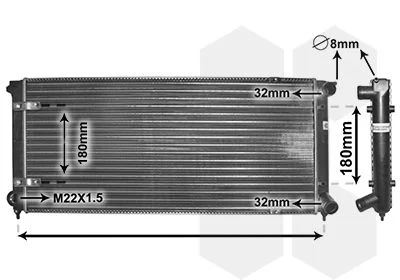 Радіатор, система охолодження двигуна VAN WEZEL 58002041