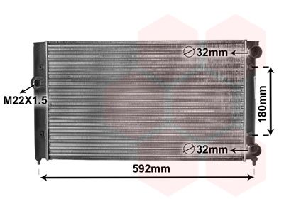 Radiatorius, variklio aušinimas VAN WEZEL 58002099