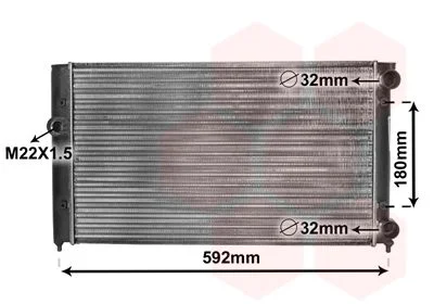 Радіатор, система охолодження двигуна VAN WEZEL 58002099