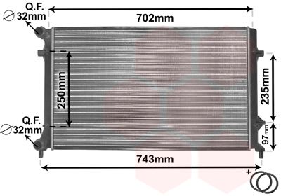 Radiatorius, variklio aušinimas VAN WEZEL 58002204