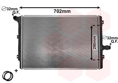 Radiatorius, variklio aušinimas VAN WEZEL 58002208