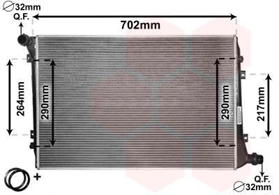 Радіатор, система охолодження двигуна VAN WEZEL 58002224