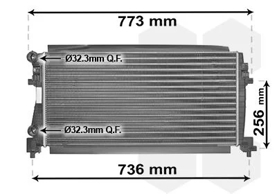Радіатор, система охолодження двигуна VAN WEZEL 58002340