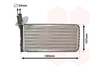 Heat Exchanger, interior heating VAN WEZEL 58006097