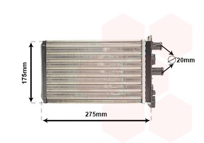 Heat Exchanger, interior heating VAN WEZEL 58006239