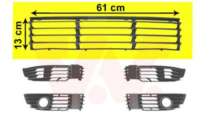 Ventilation Grilles, bumper VAN WEZEL 5837590