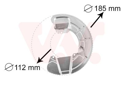 Splash Guard, brake disc VAN WEZEL 5930372