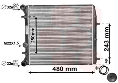 Радіатор, система охолодження двигуна VAN WEZEL 76002005