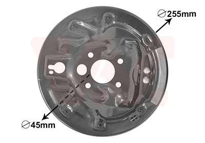 Splash Guard, brake disc VAN WEZEL 7620374