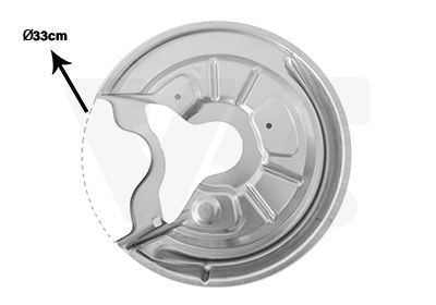 Apsauginis skydas, stabdžių diskas VAN WEZEL 7622373