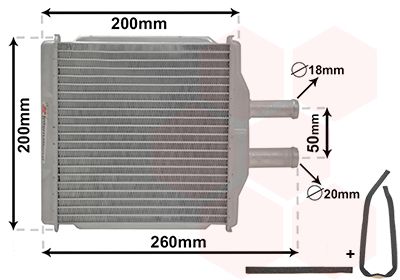 Heat Exchanger, interior heating VAN WEZEL 81006088