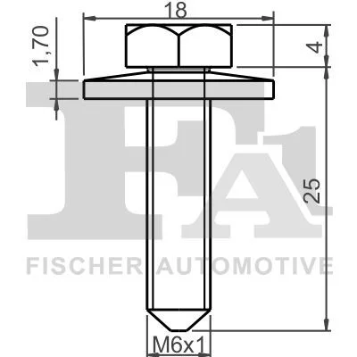 Sąvarža, atšvaitas / apsaugos juosta FISCHER - SPINKI TAPICERSKIE KOLKI 21-70015.5