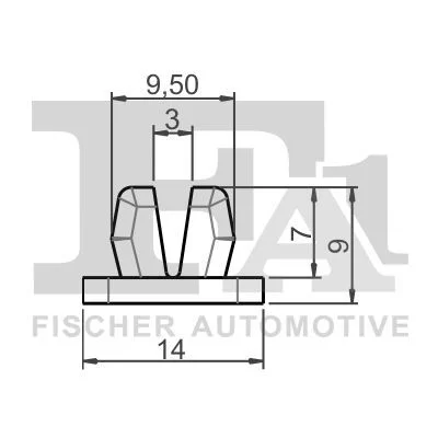 Sąvarža, atšvaitas / apsaugos juosta FISCHER - SPINKI TAPICERSKIE KOLKI 72-60001.5