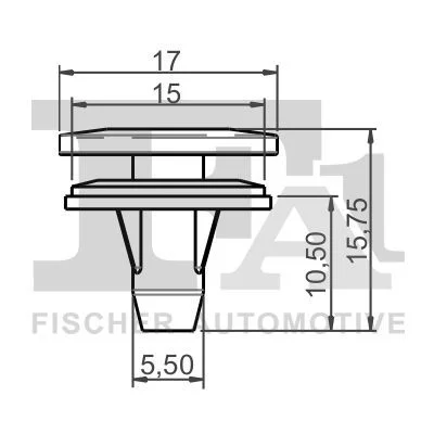 Sąvarža, atšvaitas / apsaugos juosta FISCHER - SPINKI TAPICERSKIE KOLKI 73-40009.5