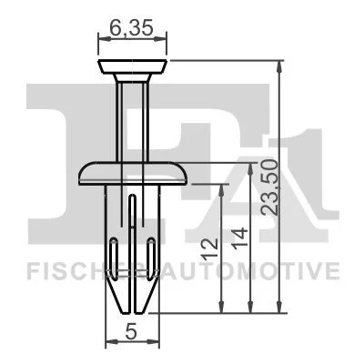 Sąvarža, atšvaitas / apsaugos juosta FISCHER - SPINKI TAPICERSKIE KOLKI 77-30028.5