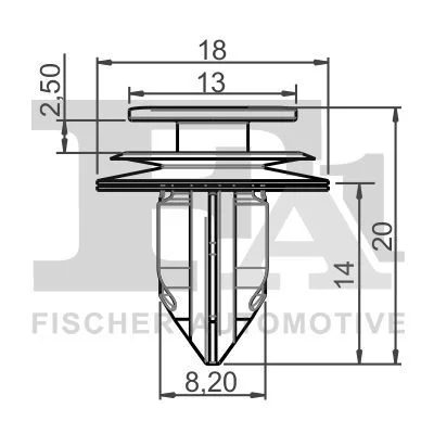Sąvarža, atšvaitas / apsaugos juosta FISCHER - SPINKI TAPICERSKIE KOLKI 77-40027.5